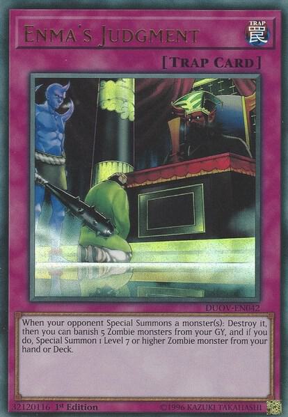 Enma's Judgment trading card from Duel Overload Enma's Judgment - Duel Overload YuGiOh trading card