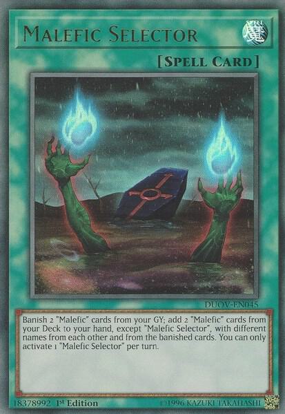 Malefic Selector trading card from Duel Overload Malefic Selector - Duel Overload YuGiOh trading card