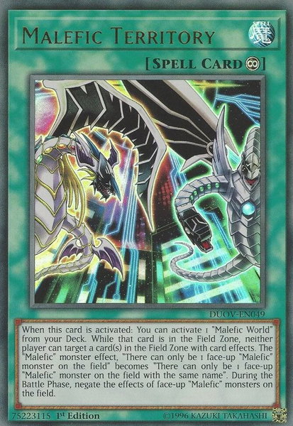 Malefic Territory - Duel Overload YuGiOh trading card