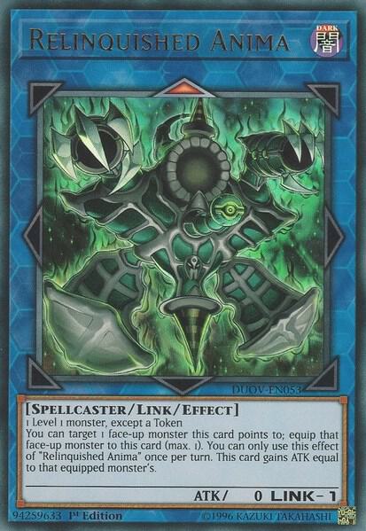 Relinquished Anima trading card from Duel Overload Relinquished Anima - Duel Overload YuGiOh trading card