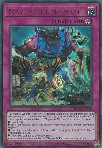 Mayakashi Mayhem trading card from Duel Overload Mayakashi Mayhem - Duel Overload YuGiOh trading card