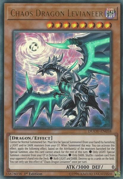 Chaos Dragon Levianeer trading card from Duel Overload Chaos Dragon Levianeer - Duel Overload YuGiOh trading card