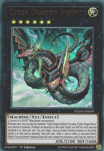 Cyber Dragon Infinity trading card from Duel Overload Cyber Dragon Infinity - Duel Overload YuGiOh trading card