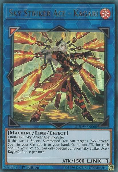 Sky Striker Ace - Kagari trading card from Duel Overload Sky Striker Ace - Kagari - Duel Overload YuGiOh trading card