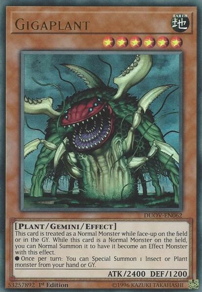 Gigaplant trading card from Duel Overload Gigaplant - Duel Overload YuGiOh trading card