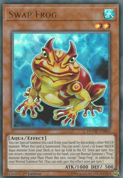 Swap Frog trading card from Duel Overload Swap Frog - Duel Overload YuGiOh trading card