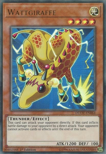 Wattgiraffe - Duel Overload YuGiOh trading card