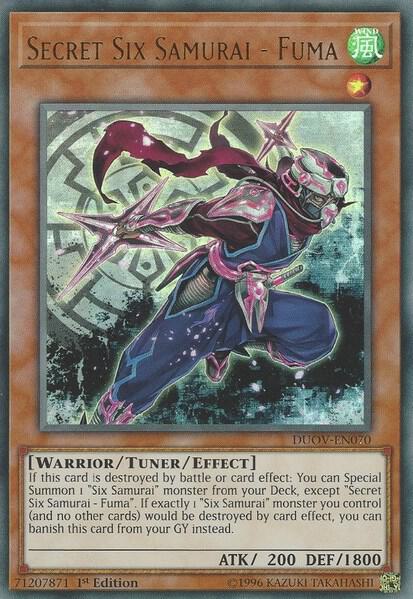 Secret Six Samurai - Fuma - Duel Overload YuGiOh trading card