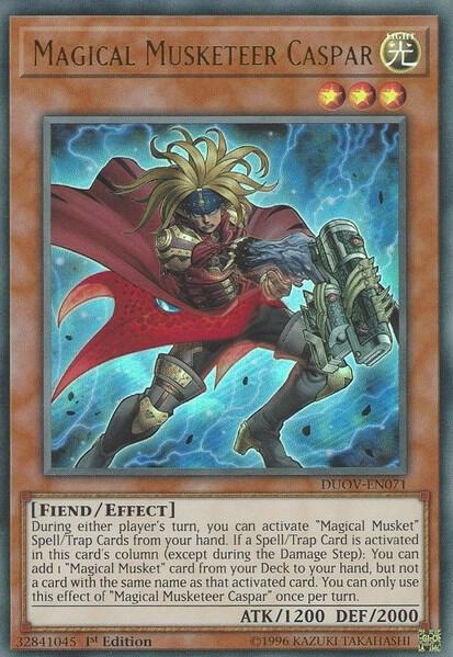 Magical Musketeer Caspar trading card from Duel Overload Magical Musketeer Caspar - Duel Overload YuGiOh trading card