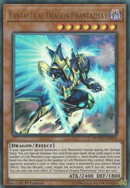Fantastical Dragon Phantazmay trading card from Duel Overload Fantastical Dragon Phantazmay - Duel Overload YuGiOh trading card