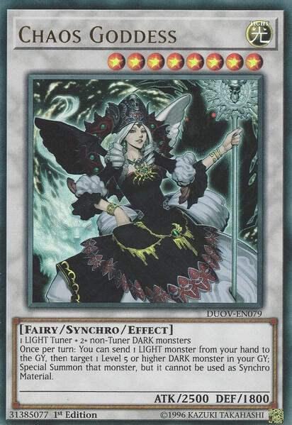 Chaos Goddess trading card from Duel Overload Chaos Goddess - Duel Overload YuGiOh trading card