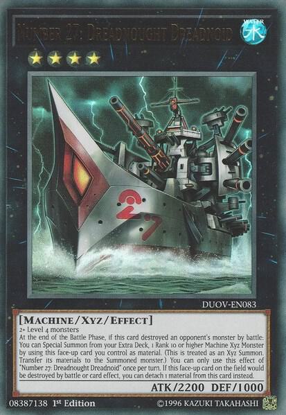 Number 27: Dreadnought Dreadnoid trading card from Duel Overload Number 27: Dreadnought Dreadnoid - Duel Overload YuGiOh trading card