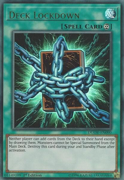 Deck Lockdown trading card from Duel Overload Deck Lockdown - Duel Overload YuGiOh trading card