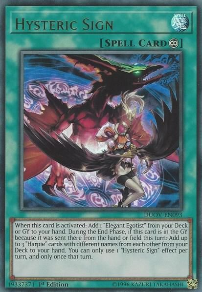 Hysteric Sign trading card from Duel Overload Hysteric Sign - Duel Overload YuGiOh trading card