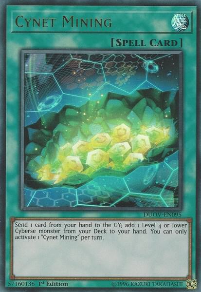 Cynet Mining trading card from Duel Overload Cynet Mining - Duel Overload YuGiOh trading card