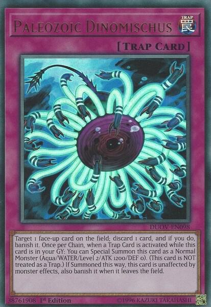 Paleozoic Dinomischus trading card from Duel Overload Paleozoic Dinomischus - Duel Overload YuGiOh trading card