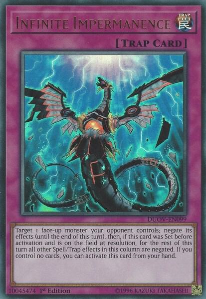 Infinite Impermanence trading card from Duel Overload Infinite Impermanence - Duel Overload YuGiOh trading card