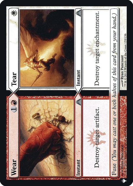 Wear // Tear trading card from The List Reprints Wear // Tear - The List Reprints Magic: The Gathering trading card