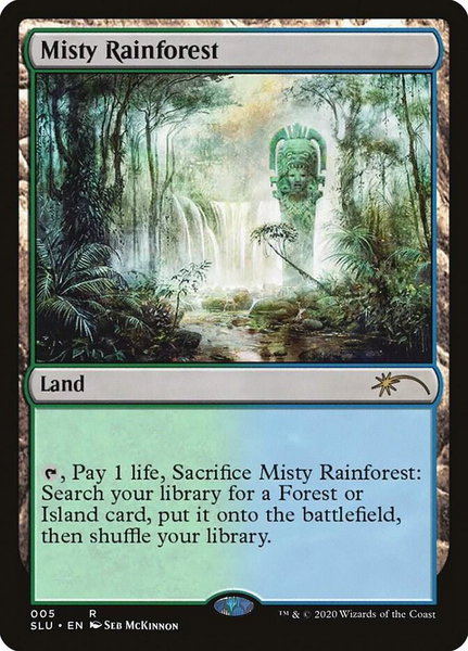Misty Rainforest trading card from Secret Lair Series Misty Rainforest - Secret Lair Series Magic: The Gathering trading card