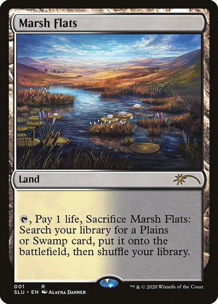 Marsh Flats - Secret Lair Series Magic: The Gathering trading card