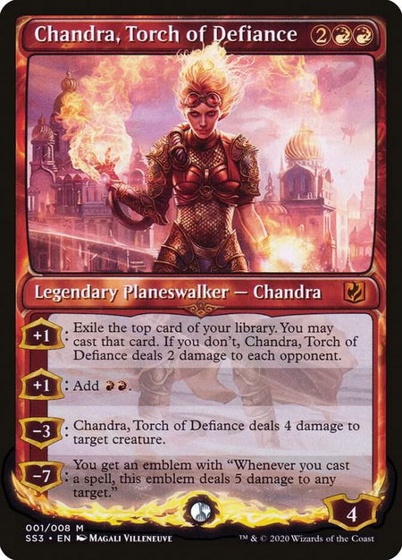 Chandra, Torch of Defiance trading card from Signature Spellbook: Chandra Chandra, Torch of Defiance - Signature Spellbook: Chandra Magic: The Gathering trading card