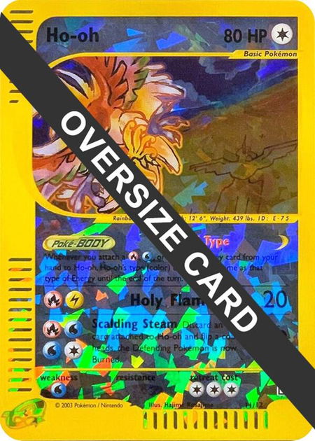 Ho-oh - 11/12 (Box Topper) trading card from Jumbo Cards Ho-oh - 11/12 (Box Topper) - Jumbo Cards Pokémon trading card