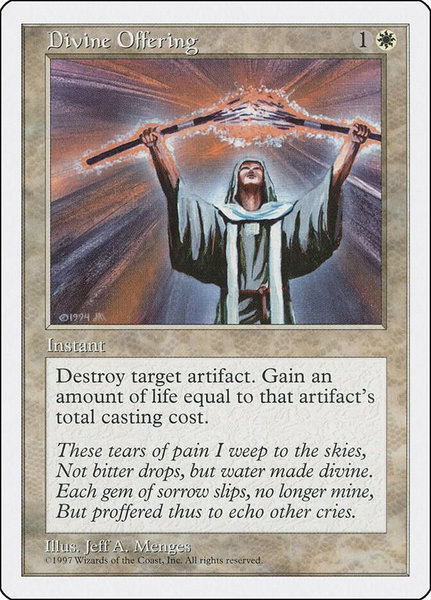 Divine Offering - Fifth Edition Magic: The Gathering trading card