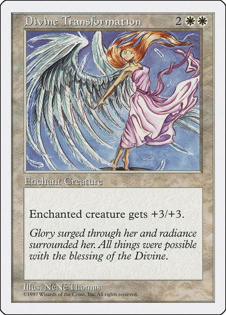 Divine Transformation - Fifth Edition Magic: The Gathering trading card