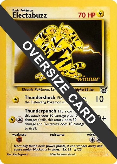 Electabuzz - 1 (Best of Game 1 Promo) - Jumbo Cards Pokémon trading card