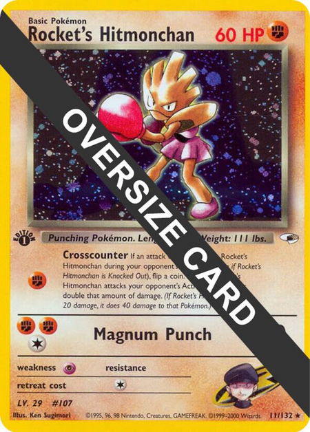 Rocket's Hitmonchan - 11/132 - Jumbo Cards Pokémon trading card