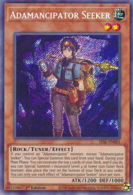 Adamancipator Seeker - Secret Slayers YuGiOh trading card