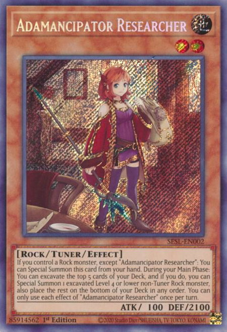 Adamancipator Researcher - Secret Slayers YuGiOh trading card