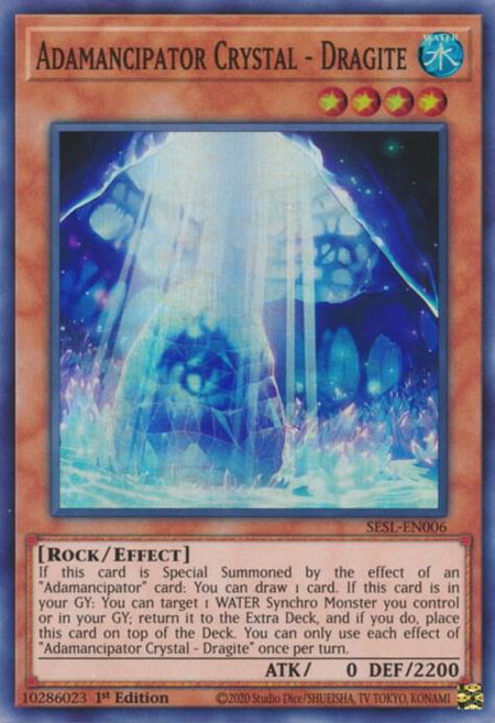Adamancipator Crystal - Dragite - Secret Slayers YuGiOh trading card
