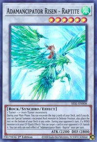 Adamancipator Risen - Raptite - Secret Slayers (SESL) #SESL-EN008 - Super Rare YuGiOh Trading Card