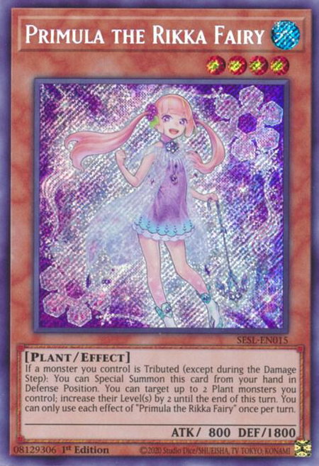 Primula the Rikka Fairy - Secret Slayers YuGiOh trading card