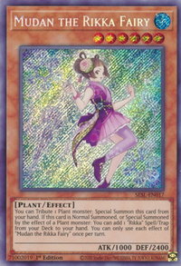 Mudan the Rikka Fairy - Secret Slayers (SESL) #SESL-EN017 - Secret Rare YuGiOh Trading Card
