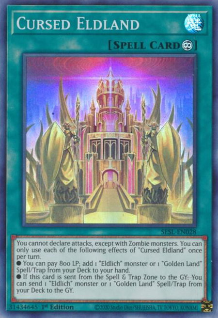 Cursed Eldland - Secret Slayers YuGiOh trading card