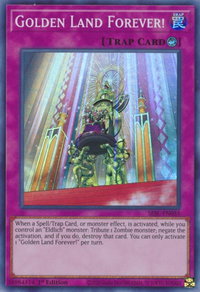 Golden Land Forever! - Secret Slayers (SESL) #SESL-EN035 - Super Rare YuGiOh Trading Card