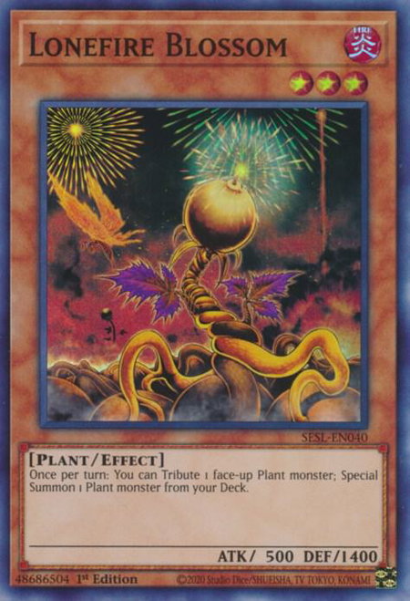 Lonefire Blossom - Secret Slayers YuGiOh trading card
