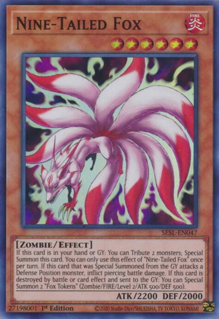 Nine-Tailed Fox trading card from Secret Slayers Nine-Tailed Fox - Secret Slayers YuGiOh trading card