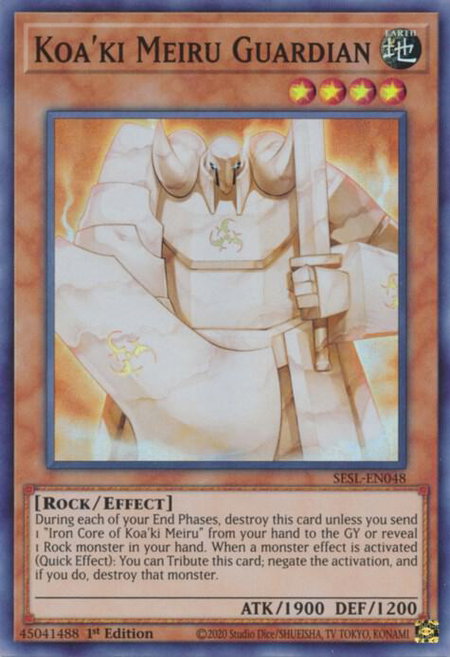 Koa'ki Meiru Guardian - Secret Slayers YuGiOh trading card