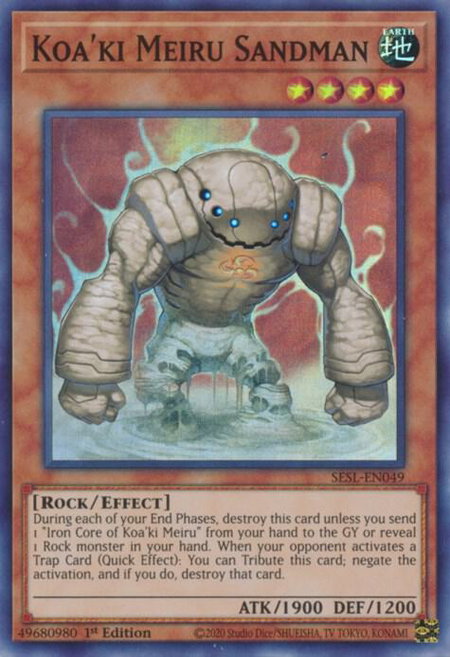 Koa'ki Meiru Sandman - Secret Slayers YuGiOh trading card