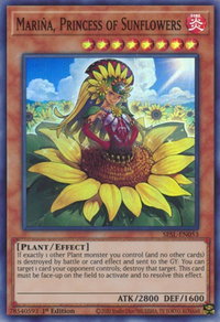 Mariña, Princess of Sunflowers - Secret Slayers (SESL) #SESL-EN053 - Super Rare YuGiOh Trading Card