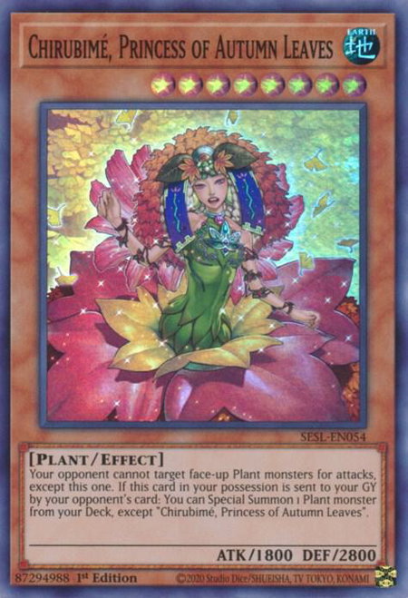 Chirubime, Princess of Autumn Leaves - Secret Slayers YuGiOh trading card