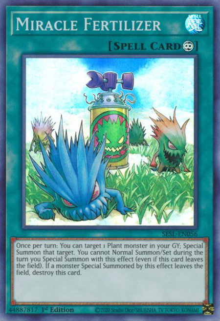 Miracle Fertilizer - Secret Slayers YuGiOh trading card