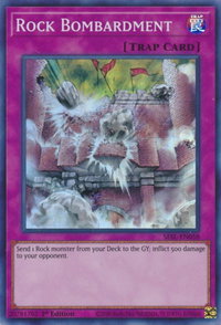 Rock Bombardment - Secret Slayers (SESL) #SESL-EN058 - Super Rare YuGiOh Trading Card