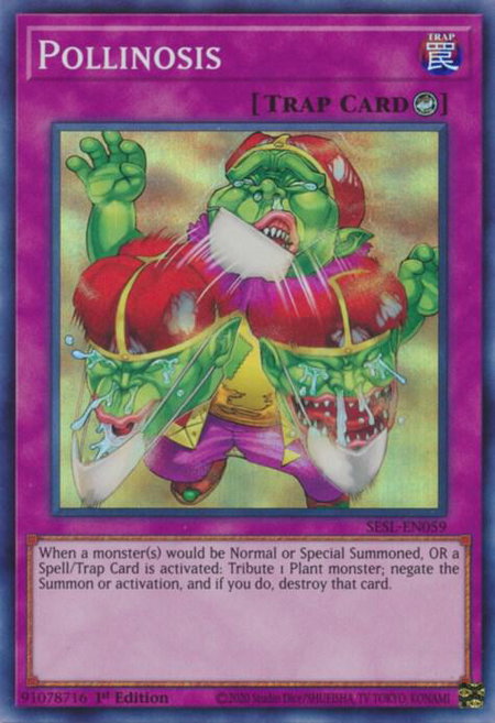 Pollinosis trading card from Secret Slayers Pollinosis - Secret Slayers YuGiOh trading card