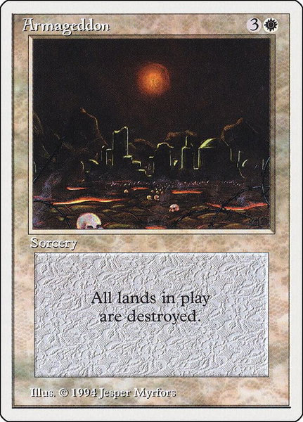 Armageddon trading card from Summer Magic Armageddon - Summer Magic Magic: The Gathering trading card