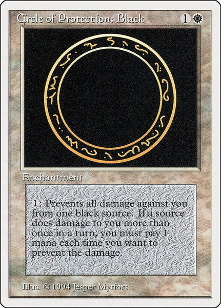 Circle of Protection: Black - Summer Magic Magic: The Gathering trading card