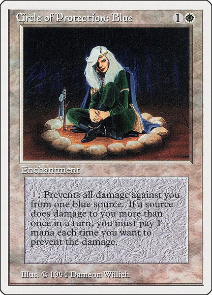 Circle of Protection: Blue - Summer Magic Magic: The Gathering trading card
